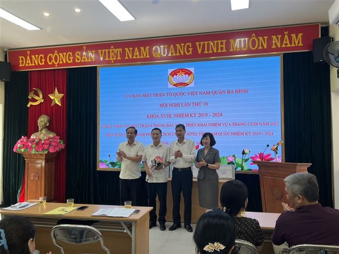Hội nghị lần thứ X Ủy ban MTTQ Việt Nam quận Ba Đình khóa XVIII, nhiệm kỳ 2019-2024