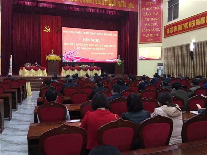 Đoàn đại biểu Quốc hội thành phố Hà Nội tiếp xúc cử tri trước kỳ họp thứ 11, Quốc hội khóa XIV huyện Ứng Hòa và Mỹ Đức  