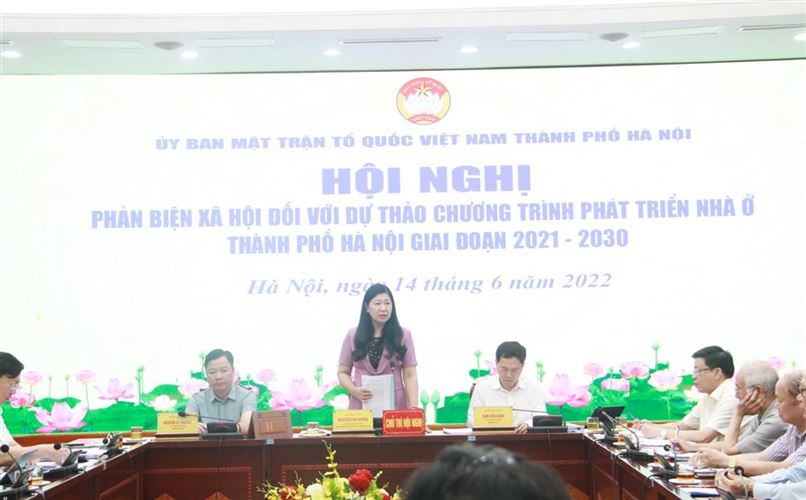 Hội nghị phản biện xã hội đối với dự thảo chương trình phát triển nhà ở TP Hà Nội giai đoạn 2021-2030
