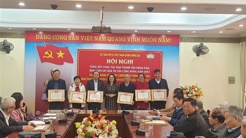 Ủy ban MTTQ Việt Nam quận Đống Đa tổ chức hội nghị Tọa đàm nâng cao chất lượng hoạt động công tác Ban Thanh tra Nhân dân và Ban Giám sát đầu tư của cộng đồng.