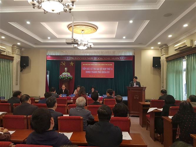 Đoàn đại biểu HĐND TP Hà Nội tiếp xúc cử tri quận Đống Đa sau kỳ họp thứ 11 HĐND TP khoá XV
