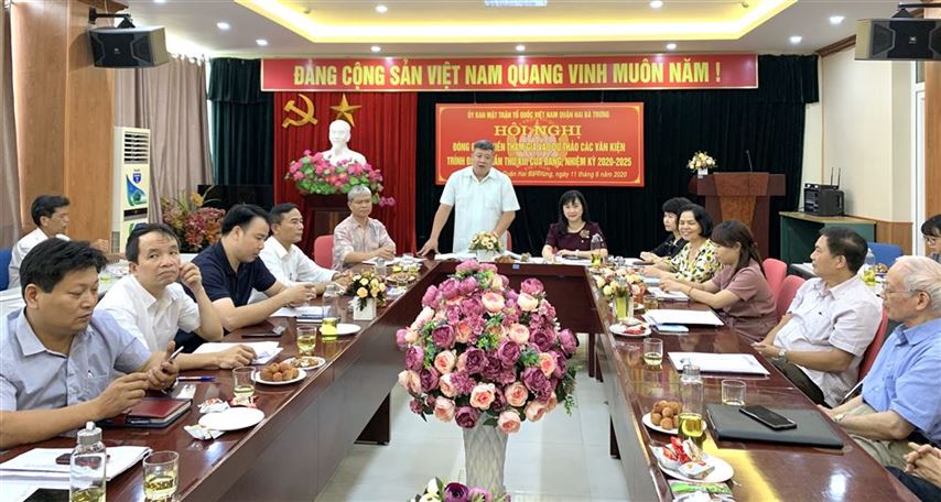 Ủy ban MTTQ Việt Nam quận Hai Bà Trưng tham gia góp ý kiến vào dự thảo các văn kiện trình Đại hội lần thứ XIII của Đảng