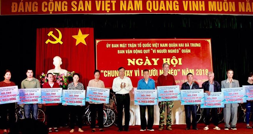 Uỷ ban MTTQ Việt Nam quận Hai Bà Trưng chung tay góp sức vì người nghèo