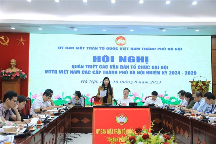 Ban Thường trực Ủy ban MTTQ Việt Nam TP Hà Nội triển khai công tác chuẩn bị tổ chức Đại hội MTTQ Việt Nam các cấp, nhiệm kỳ 2024-2029