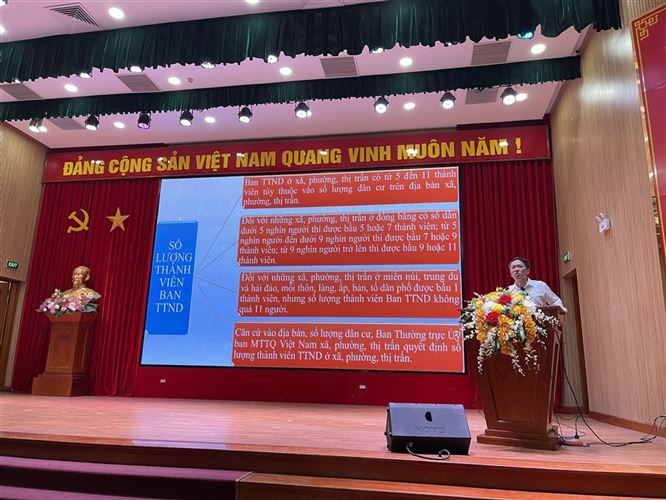 Ủy ban MTTQ Việt Nam quận Hai Bà Trưng tập huấn nghiệp vụ công tác Thanh tra Nhân dân, Giám sát đầu tư của cộng đồng của cộng đồng năm 2022
