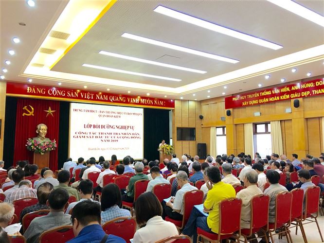 Quận Hoàn Kiếm tổ chức lớp bồi dưỡng nghiệp vụ công tác Thanh tra nhân dân, Giám sát đầu tư của cộng đồng năm 2019