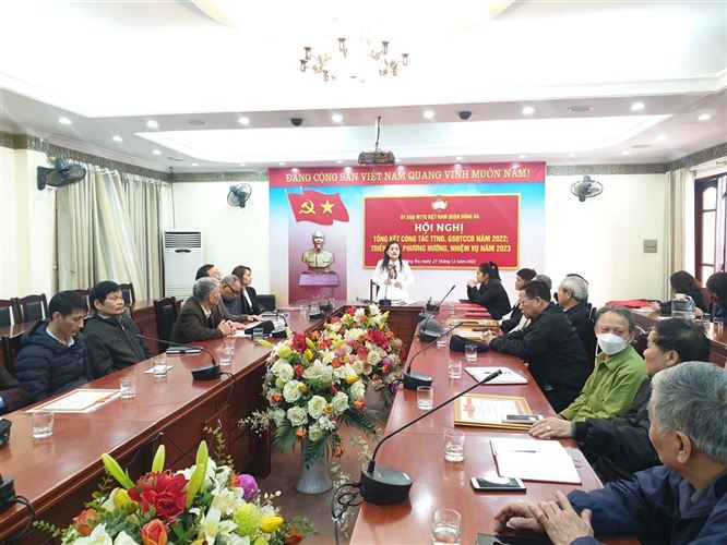 Ủy ban MTTQ Việt Nam quận Đống Đa tổ chức hội nghị công tác Thanh tra Nhân dân (TTND) và Giám sát đầu tư của cộng đồng (GSĐTCCĐ) năm 2022.