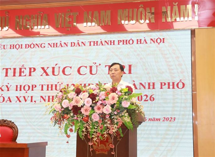 Quận Hai Bà Trưng tổ chức hội nghị tiếp xúc cử tri trước kỳ họp thứ 12 HĐND Thành phố Hà Nội
