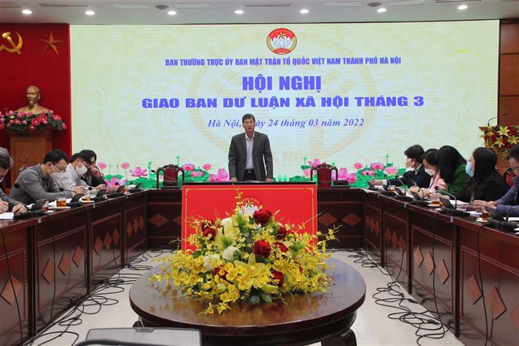 Ủy ban MTTQ Việt Nam TP Hà Nội tổ chức giao ban dư luận xã hội tháng 3/2022  