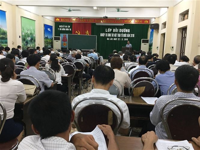 Ủy ban MTTQ Việt Nam huyện Gia Lâm tổ chức bồi dưỡng nghiệp vụ công tác Mặt trận năm 2019