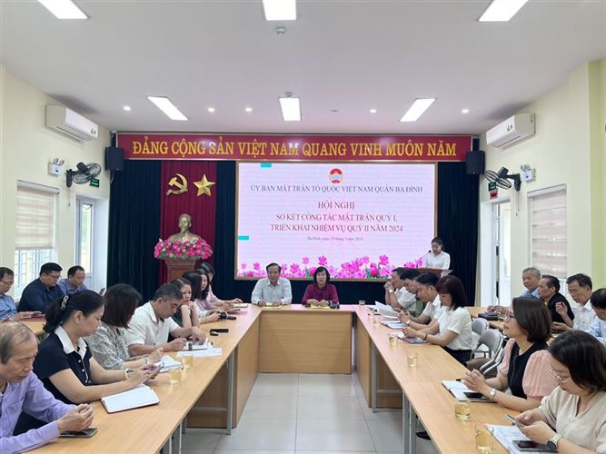 Uỷ ban MTTQ Việt Nam quận Ba Đình sơ kết công tác quý I, triển khai nhiệm vụ quý II/2024