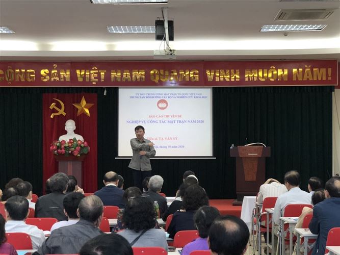 Ủy ban MTTQ Việt Nam quận Ba Đình tập huấn nghiệp vụ công tác Mặt trận  năm 2020
