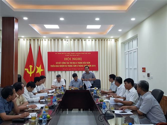 Cụm Thi đua số 1 Ủy ban MTTQ Việt Nam thành phố Hà Nội tổ chức Sơ kết công tác thi đua - khen thưởng 6 tháng đầu năm, triển khai nhiệm vụ 6 tháng cuối năm 2019 tại quận Đống Đa.
