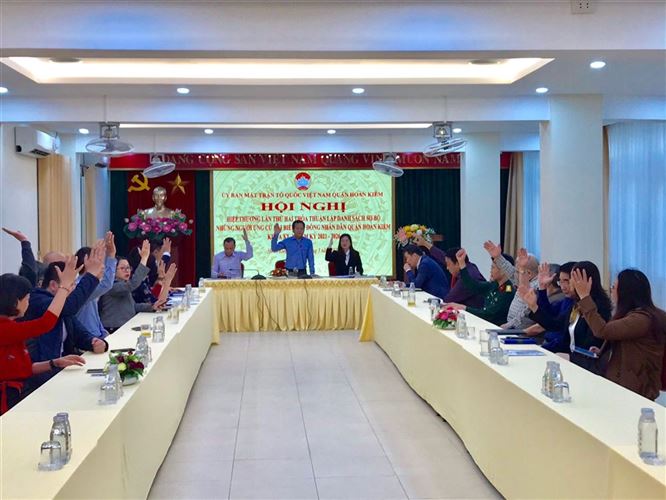 Quận Hoàn Kiếm tổ chức Hội nghị hiệp thương lần thứ Hai thỏa thuận lập danh sách sơ bộ những người ứng cử đại biểu HĐND quận Hoàn Kiếm, nhiệm kỳ 2021 - 2026  