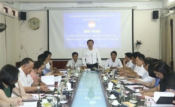 Cụm thi đua số 3 Ủy ban MTTQ Việt Nam Thành phố Hà Nội  tổ chức Hội nghị sơ kết 6 tháng đầu năm 2020