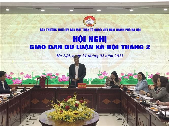 Ủy ban MTTQ Việt Nam TP Hà Nội tổ chức giao ban dư luận xã hội tháng 2/2023
