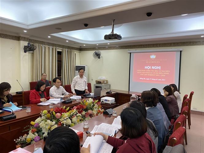 Ủy ban MTTQ Việt Nam quận Đống Đa tổ chức hội nghị triển khai công tác bầu cử đại biểu Quốc hội khóa XV và đại biểu HĐND các cấp, nhiệm kỳ 2021-2026