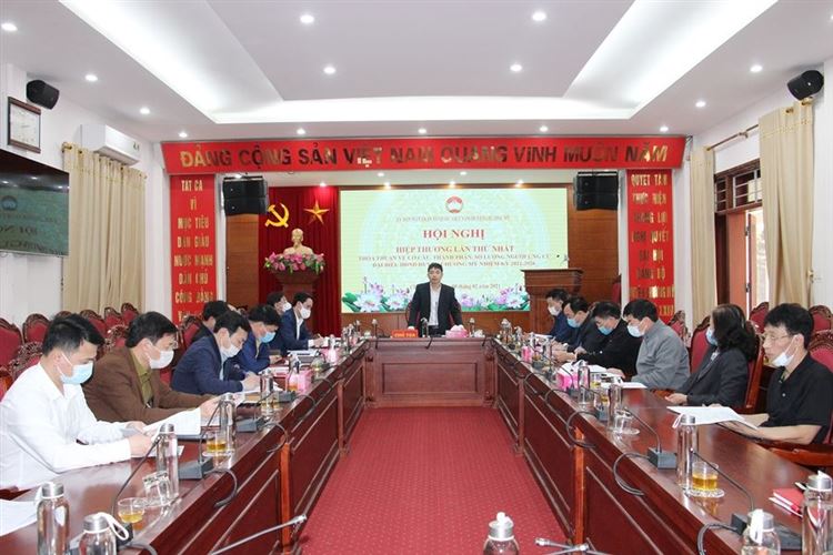 MTTQ Việt Nam huyện Chương Mỹ hiệp thương lần thứ nhất để thỏa thuận về cơ cấu, số lượng người ứng cử đại biểu HĐND huyện nhiệm kỳ 2021 - 2026  