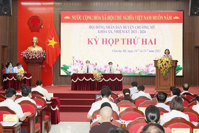 Ủy ban MTTQ Việt Nam huyện chương Mỹ tham gia xây dựng chính quyền tại Kỳ họp thứ Hai HĐND huyện Chương Mỹ khóa XX  