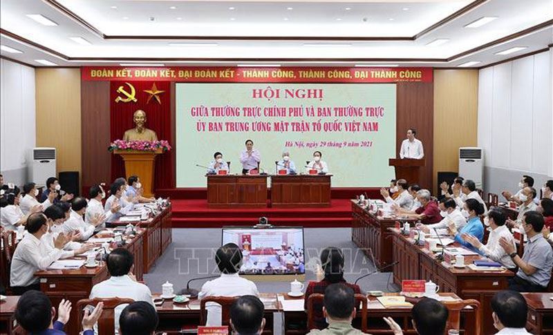 Thủ tướng Chính phủ Phạm Minh Chính: Sự phối hợp giữa Chính phủ và Mặt trận Tổ quốc Việt Nam là đòi hỏi khách quan, phù hợp với lợi ích quốc gia, dân tộc
