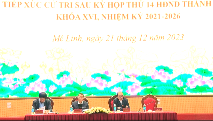 Đại biểu HĐND thành phố Hà Nội tiếp xúc cử tri huyện Mê Linh sau Kỳ họp thứ 14 HĐND Thành phố khóa XVI, nhiệm kỳ 2021-2026