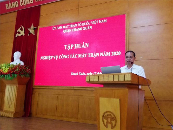 Ủy ban MTTQ Việt Nam quận Thanh Xuân tập huấn nghiệp vụ công tác Mặt trận năm 2020
