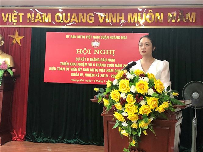 Ủy ban MTTQ Việt Nam quận Hoàng Mai đánh giá kết quả công tác Mặt trận Tổ quốc 6 tháng đầu năm 2020 và triển khai nhiệm vụ 6 tháng cuối năm