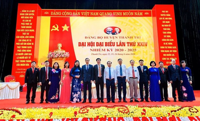 Đại hội Đảng bộ huyện Thanh Trì khóa XXIV, nhiệm kỳ 2020-2025 thành công rực rỡ