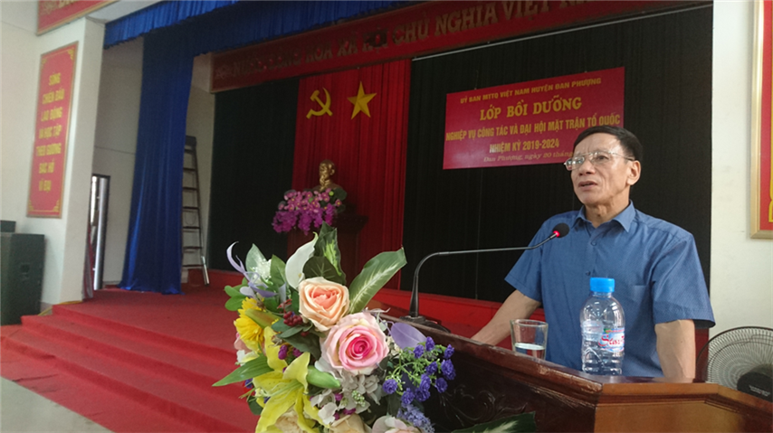 Ủy ban MTTQ Việt Nam huyện Đan Phượng tổ chức Lớp bồi dưỡng nghiệp vụ công tác Mặt trận và Đại hội MTTQ, nhiệm kỳ 2019 - 2024