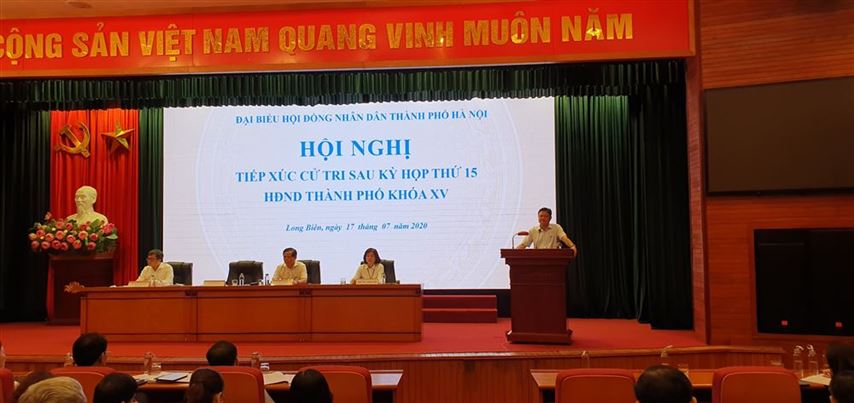Đại biểu HĐND thành phố Hà Nội tiếp xúc cử tri sau kỳ họp thứ 15 - HĐND thành phố khoá XV, nhiệm kỳ 2016 - 2021