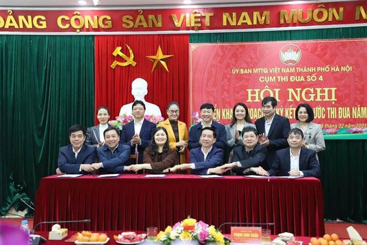 Hội nghị triển khai kế hoạch và ký giao ước thi đua năm 2023, Cụm thi đua số 04 - Ủy ban MTTQ Việt Nam thành phố Hà Nội