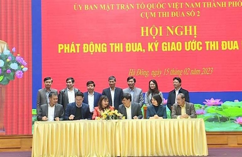 Cụm thi đua số 2 - Ủy ban MTTQ Việt Nam thành phố Hà Nội phát động thi đua năm 2023