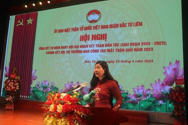 Ủy ban MTTQ Việt Nam quận Bắc Từ Liêm Tổng kết 20 năm Ngày hội  Đại đoàn kết toàn dân tộc (giai đoạn 2003-2023); Chung kết Hội thi Trưởng ban Công tác Mặt trận Giỏi năm 2023.