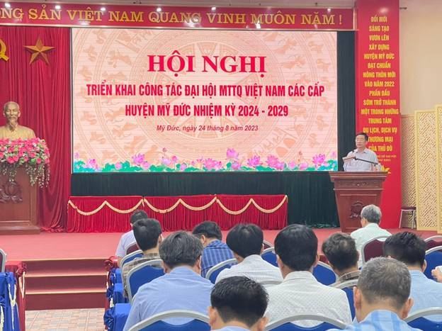 Mỹ Đức tổ chức hội nghị hướng dẫn tổ chức Đại hội MTTQ Việt Nam các cấp huyện, nhiệm kỳ 2024-2029