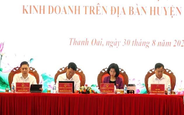 Tổ đại biểu HĐND thành phố Hà Nội tiếp xúc cử tri chuyên đề với đại diện các doanh nghiệp, cơ sở sản xuất kinh doanh trên địa bàn huyện Thanh Oai