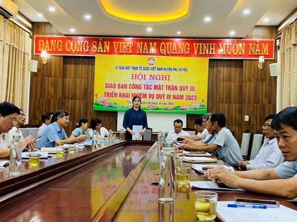 Ủy ban MTTQ Việt Nam huyện Phú Xuyên sơ kết công tác 9 tháng đầu năm 2023