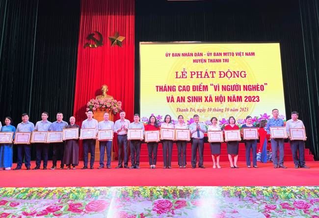 Huyện Thanh Trì phát động Tháng cao điểm “Vì người nghèo” và an sinh xã hội năm 2023