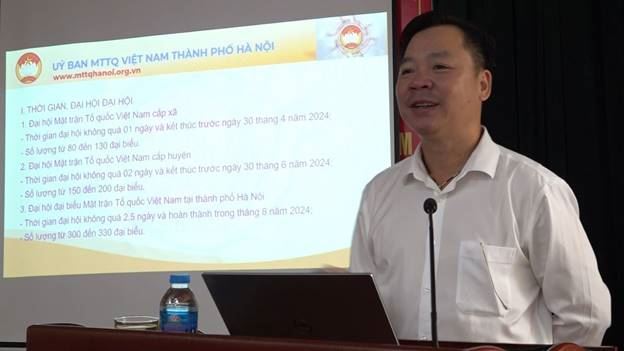 Ủy ban MTTQ Việt Nam huyện Ba Vì tổ chức tập huấn công tác Đại hội MTTQ các cấp  nhiệm kỳ 2024-2029 