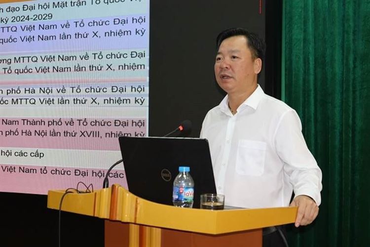Tập huấn công tác Đại hội MTTQ Việt Nam các cấp quận Nam Từ Liêm tiến đến Đại hội đại biểu MTTQ Việt Nam Thành phố Hà Nội lần thứ XVIII, nhiệm kỳ 2024-2029.