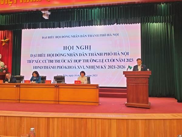 Đại biểu HĐND thành phố Hà Nội tiếp xúc cử tri trước kỳ họp thường lệ cuối năm 2023 (Kỳ họp thứ 14) - HĐND Thành phố khoá XVI tại quận Long Biên