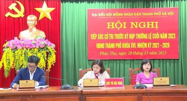 Đại biểu HĐND thành phố Hà Nội tiếp xúc cử tri huyện Phúc Thọ