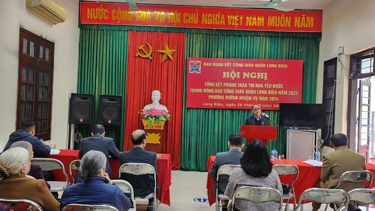 Hội nghị sơ kết phong trào thi đua yêu nước trong đồng bào Công giáo quận Long Biên năm 2023