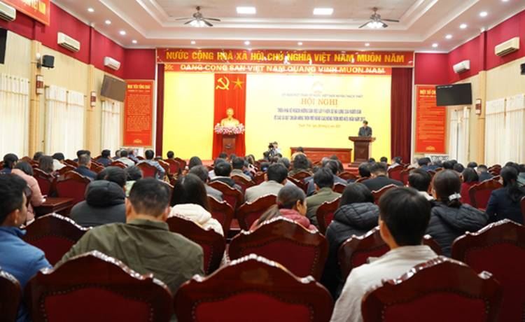 Huyện Thạch Thất tổ chức hội nghị triển khai kế hoạch, hướng dẫn quy trình lấy ý kiến hài lòng của người dân về kết quả xây dựng xã đạt chuẩn NTM nâng cao, NTM kiểu mẫu
