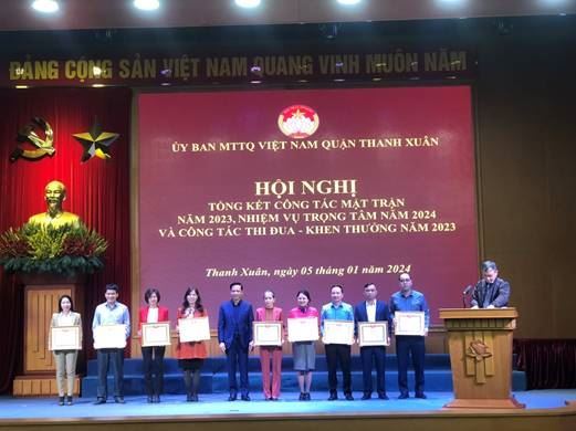 Uỷ ban MTTQ Việt Nam quận Thanh Xuân tổ chức tổng kết công tác Mặt trận năm 2023, triển khai nhiệm vụ công tác năm 2024 