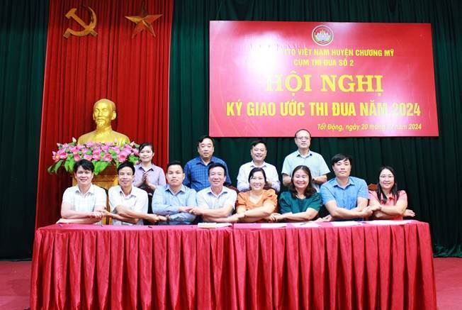 Cụm số 2 Ủy ban MTTQ Việt Nam huyện Chương Mỹ ký giao ước thi đua năm 2024