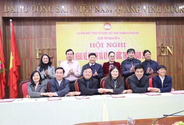 Cụm thi đua số 4 Ủy ban MTTQ Việt Nam Thành phố Hà Nội triển khai công tác thi đua khen thưởng và ký giao ước thi đua năm 2024