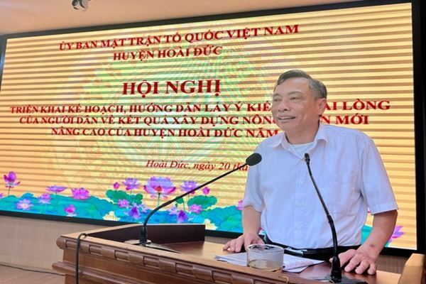 Ủy ban MTTQ Việt Nam huyện Hoài Đức triển khai lấy ý kiến sự hài lòng của người dân về kết quả xây dựng nông thôn mới nâng cao