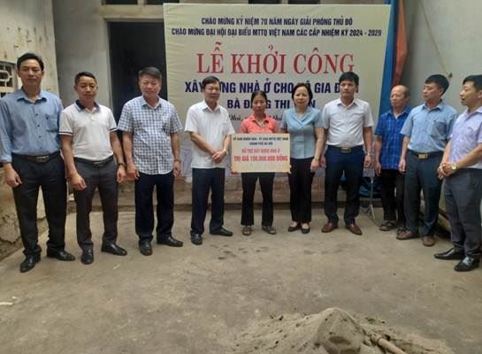 Huyện Quốc Oai đồng loạt khởi công xây dựng, sửa chữa nhà ở cho hộ nghèo, hộ cận nghèo trên địa bàn huyện năm 2024   