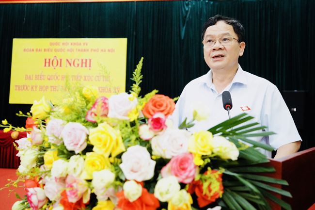 Đoàn đại biểu Quốc hội TP Hà Nội tiếp xúc cử tri huyện Thạch Thất trước Kỳ họp thứ 7, Quốc hội khóa 15