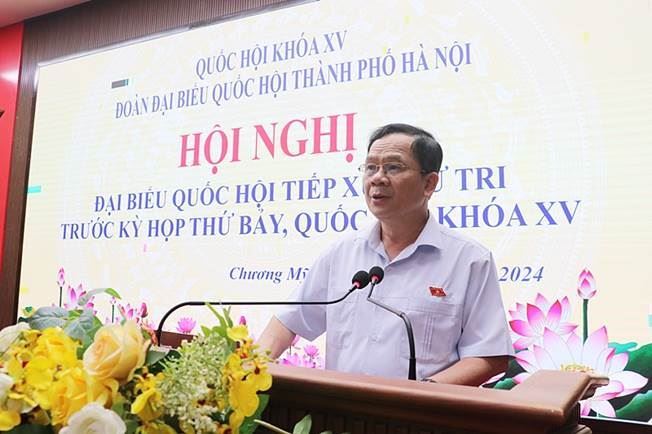 Đoàn đại biểu Quốc hội thành phố Hà Nội tiếp xúc cử tri huyện Chương Mỹ trước kỳ họp thứ bảy, Quốc hội khóa XV